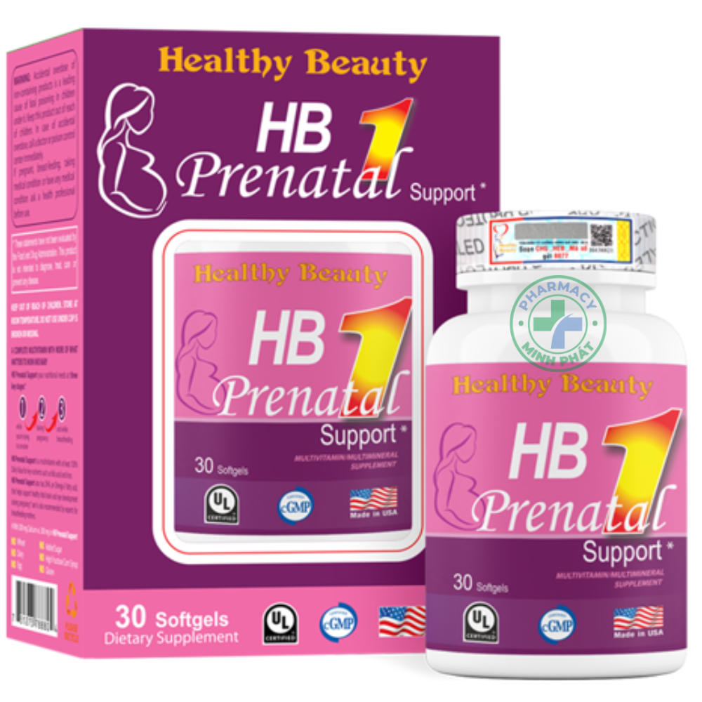 HB PRENATAL SUPPORT - Cung cấp 26 hoạt chất cần thiết cho Mẹ bầu